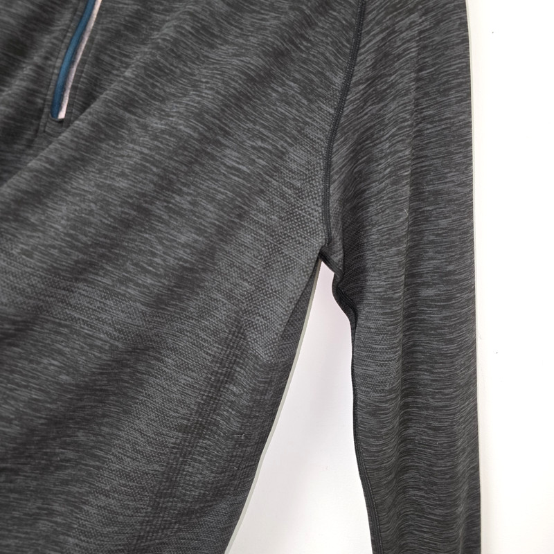 Lululemon Metal Vent Tech 1/2 Zip Pullover Men's XL Heather Deep Coal Black gallery
