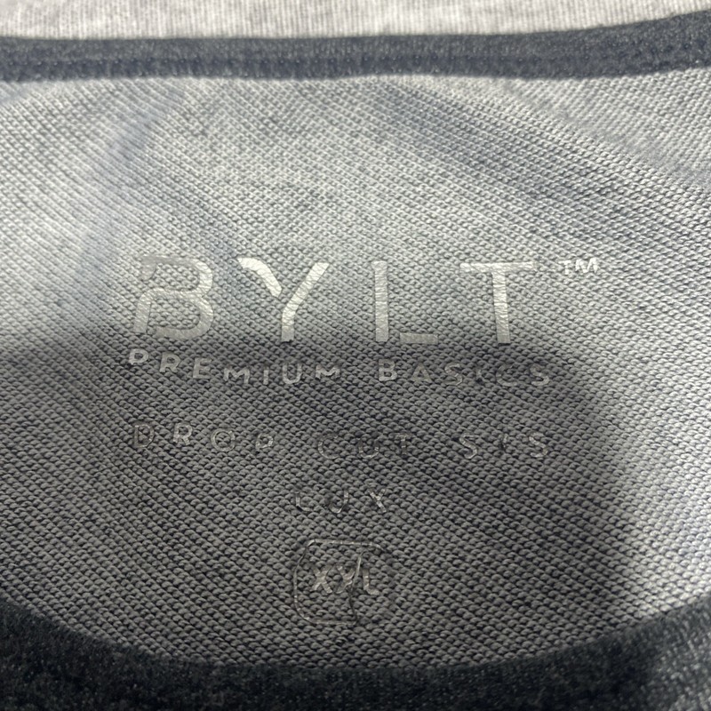 Bylt T Shirt Mens XXL Gray Lux Drop Cut Curved Hem Gym Workout Weightlifting gallery