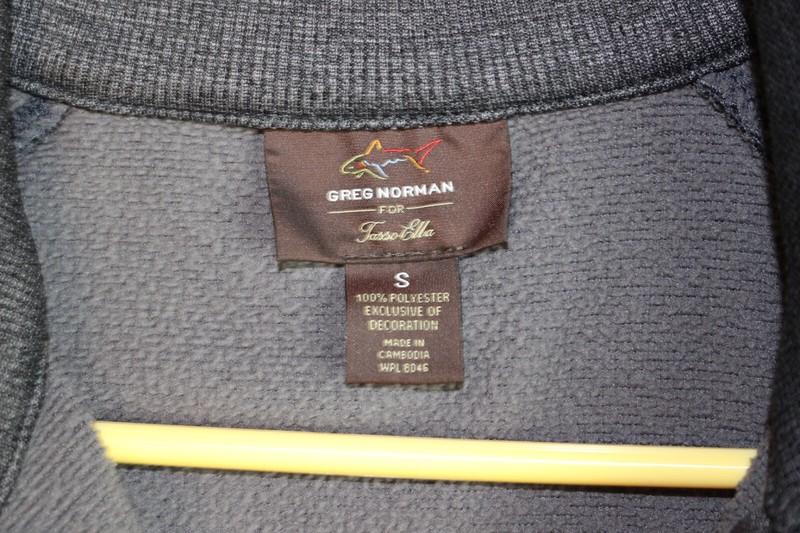 Greg Norman Tasso Elba Pullover Mens Black 1/4 Zip Long Sleeve Golf Size Small gallery