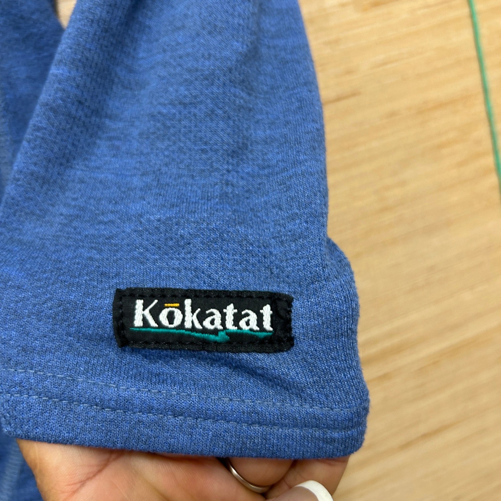 Kokatat Polartec Base Layer Top Mens Small Blue Long Sleeve Kayak Made in USA gallery