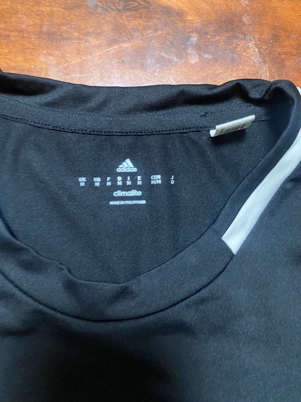 Adidas Climalite Black 3 Stripe Short Sleeve Crew Neck Shirt AGC002 SZ M gallery