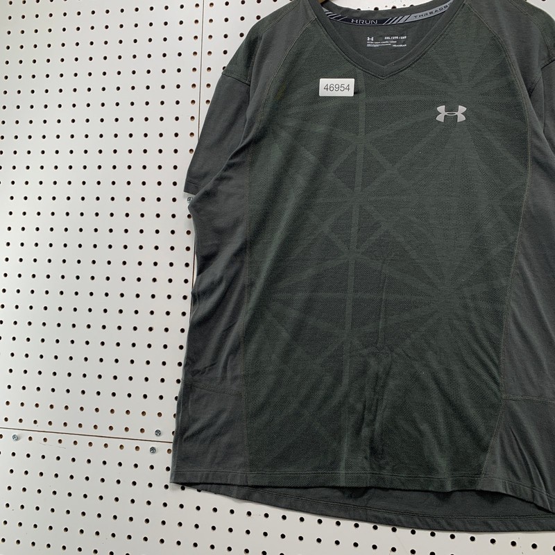 Under Armour Run Threadborne Active Shirt Mens 2XL Gray Heat Gear Workout gallery