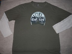BRP Can Am Roadster Revolution green/tan Long Sleeve Shirt Mens: 2XL