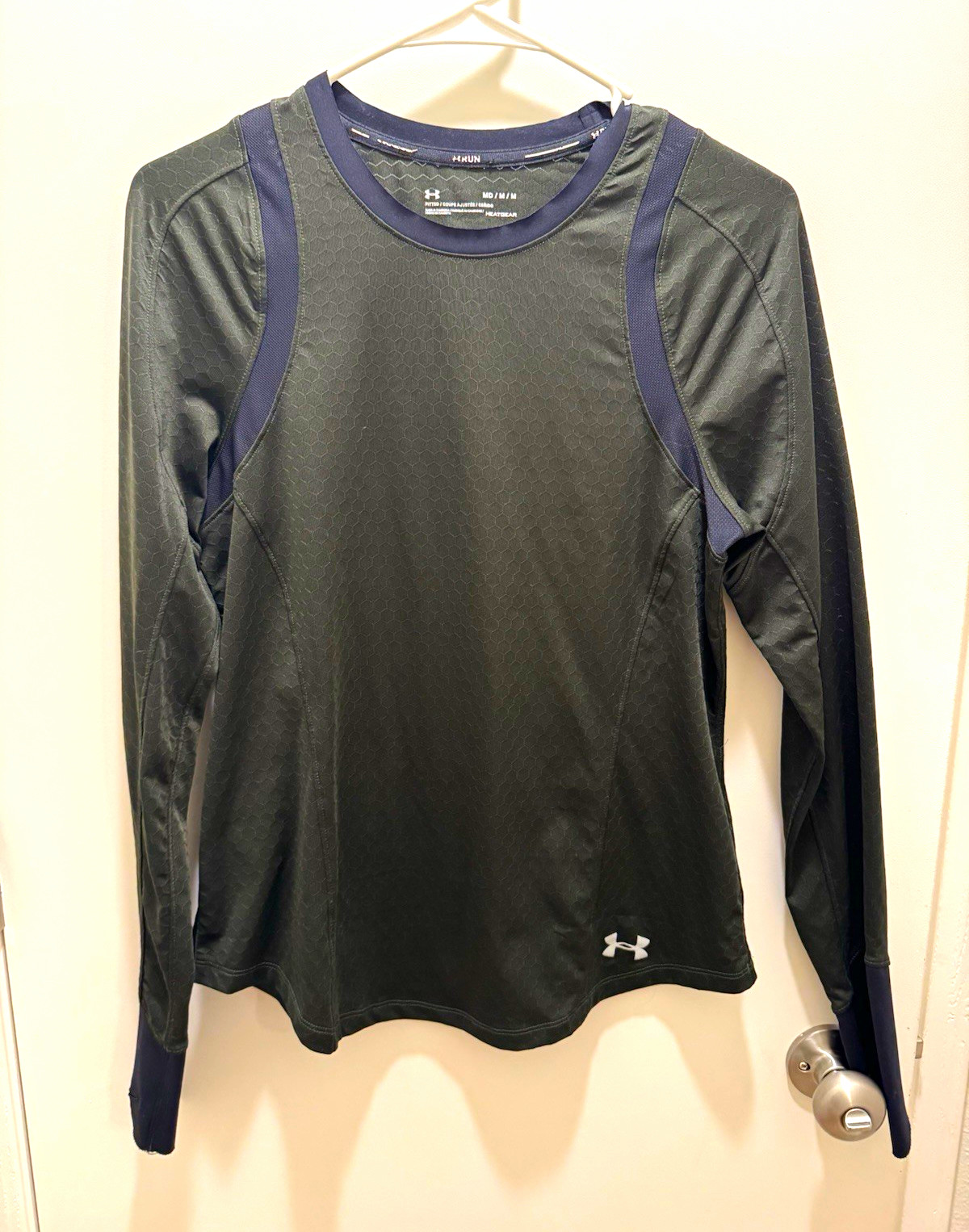 Under Armour HeatGear Compression Reflective LS Tee Men’s M Gray/Blue gallery