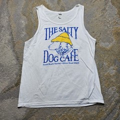 Vintage y2k Anvil The Salty Dog Cafe Shirt M Tank Top Muscle Beach Surf