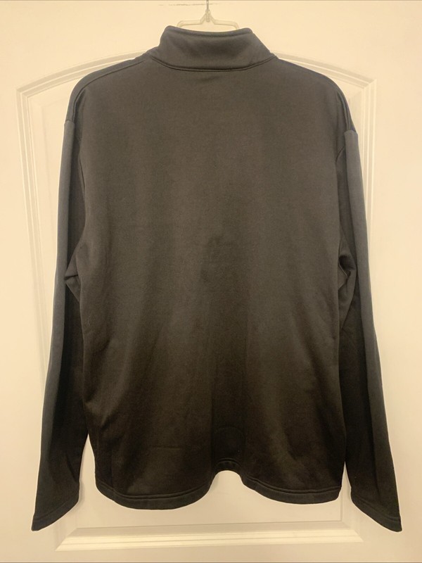 Callaway Black Quarter Zip Pullover w/Zip Pocket Jacket Warm Light Sz Large Golf gallery