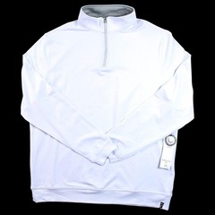 Kenneth Cole Golf Pullover Mens M White 1/4 Zip Stretch Performance $69 NEW