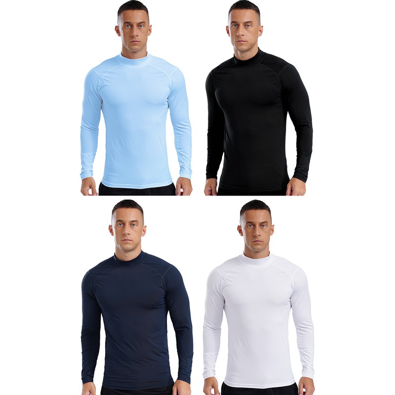 US Men's Compression Shirts Long Sleeve Shirt Quick Drying Sports Base-Layer Top gallery