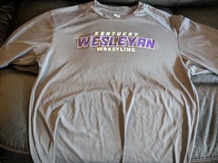 Kentucky Wesleyan Wrestling Badger Tee Shirt! Dry Fit Size Men Medium.