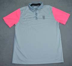 Nike Golf Tour Performance Innovation Polo Shirt Gray/Pink Men’s L TPC Sawgrass