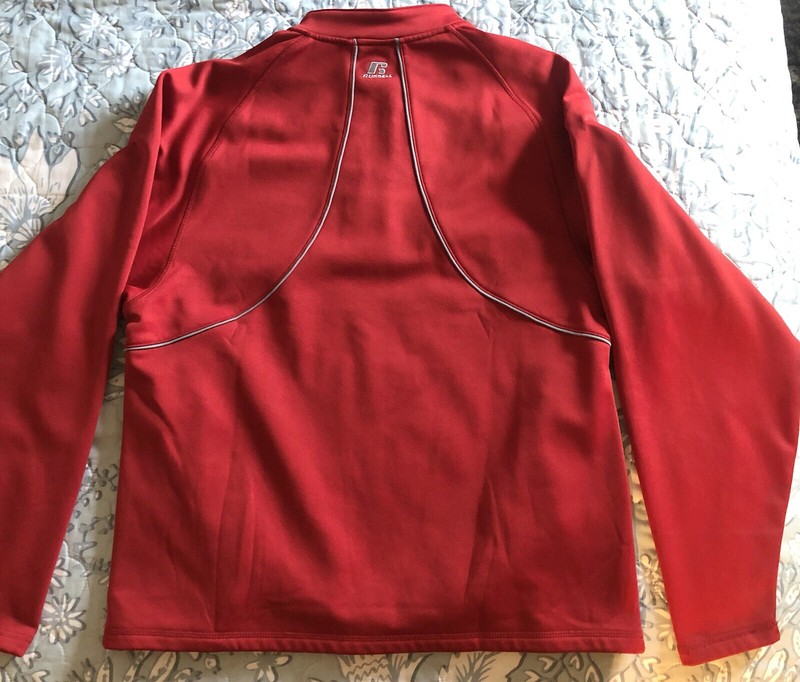 Russell Red Pullover Zip Up Unisex Medium gallery