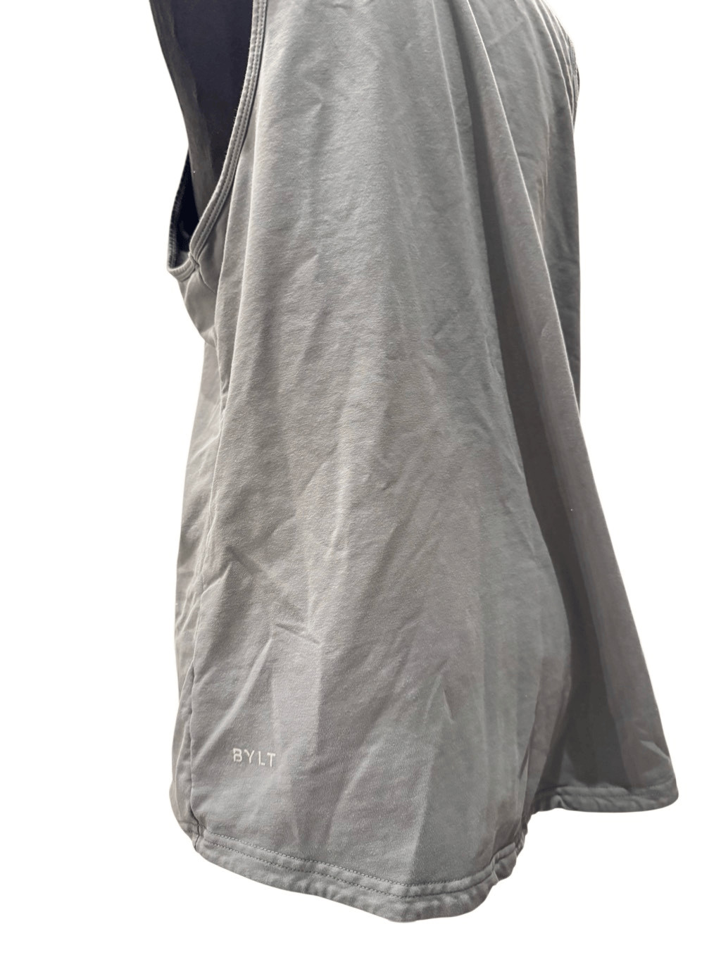 BYLT Premium Basics Drop Cut Lux Tank Top Gray Sleeveless Athletic Shirt Men’s M gallery