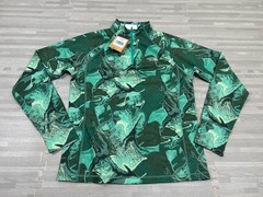 The North Face Winter Warm Ess 1/4 Zip Top Mens Medium Lichen Green Print $80