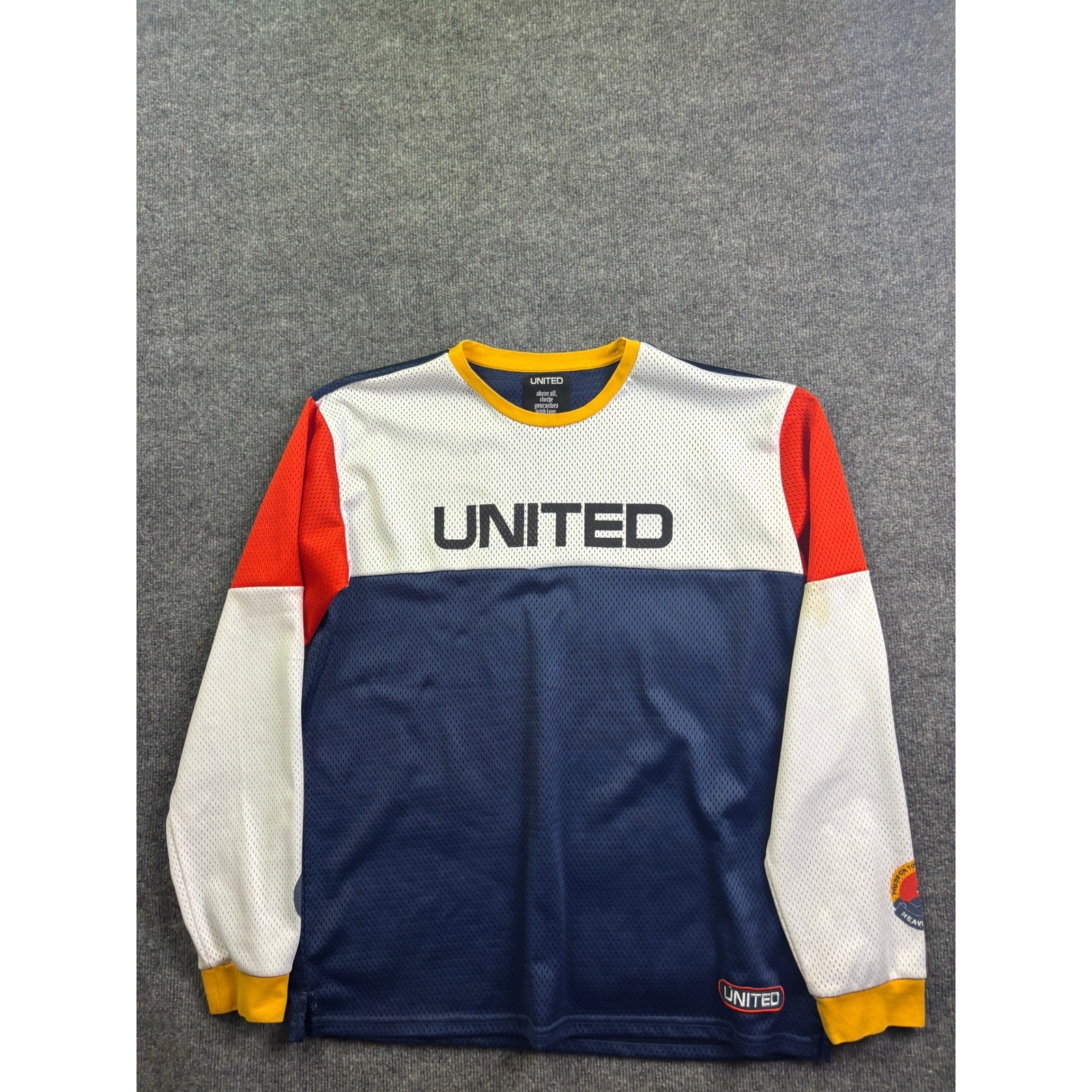 United Hillsong Mesh Jersey Mens XXL Multicolor Colorblock Long Sleeve Graphic gallery