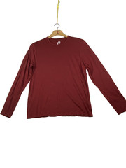 True North Men’s 87% Merino Wool Top Maroon Long Sleeves Base Layer Size M