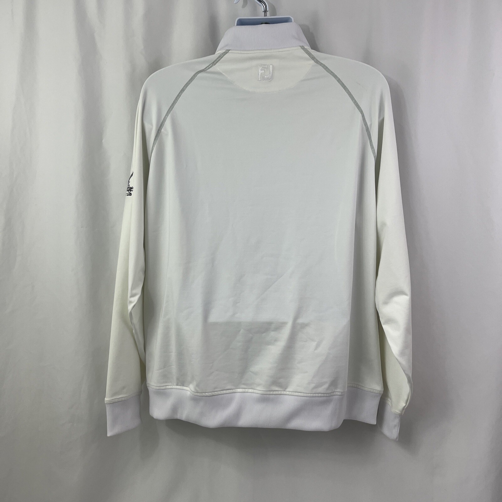 Footjoy 1/4 Zip White Cream Pullover Shirt Laurel Ridge Country Club Sz L gallery