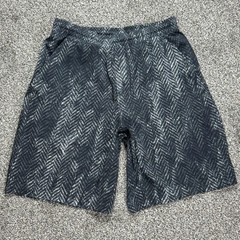 Lululemon Pace Breaker Short Men Medium 9” Lined Bleached Herringbone LM7AAYS