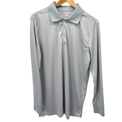 Baleaf Mens Long Sleeve Performance Polo Shirt Size Large Gray Running Cycling