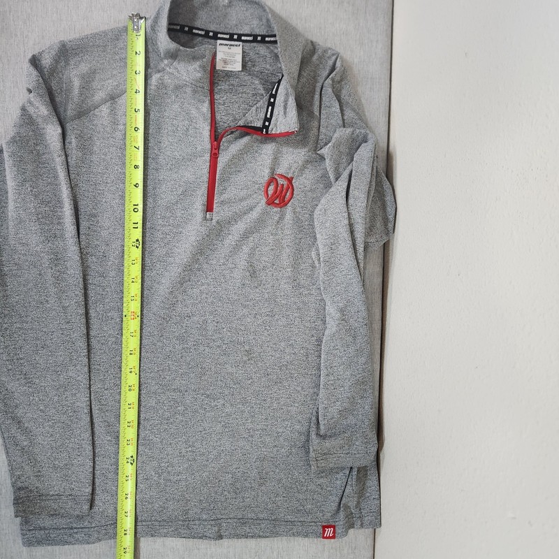 Marucci Men’s 1/4 Zip Pullover Gray Stretch Streetwear Travel Ready Medium gallery