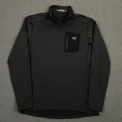 Arc’teryx Rho LT Zip Neck Pullover Mens Medium Black Base Layer Fleece
