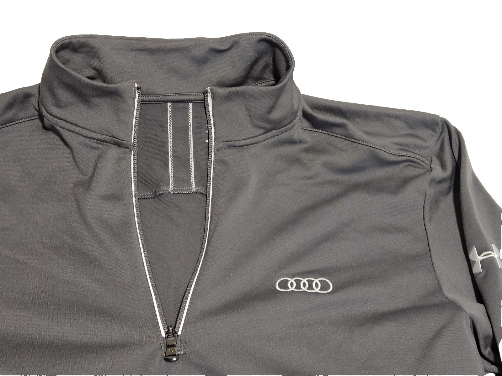 Men's XL Audi Gray Sport Pullover, Comfortable, Great Logo Work, By Under Armor gallery