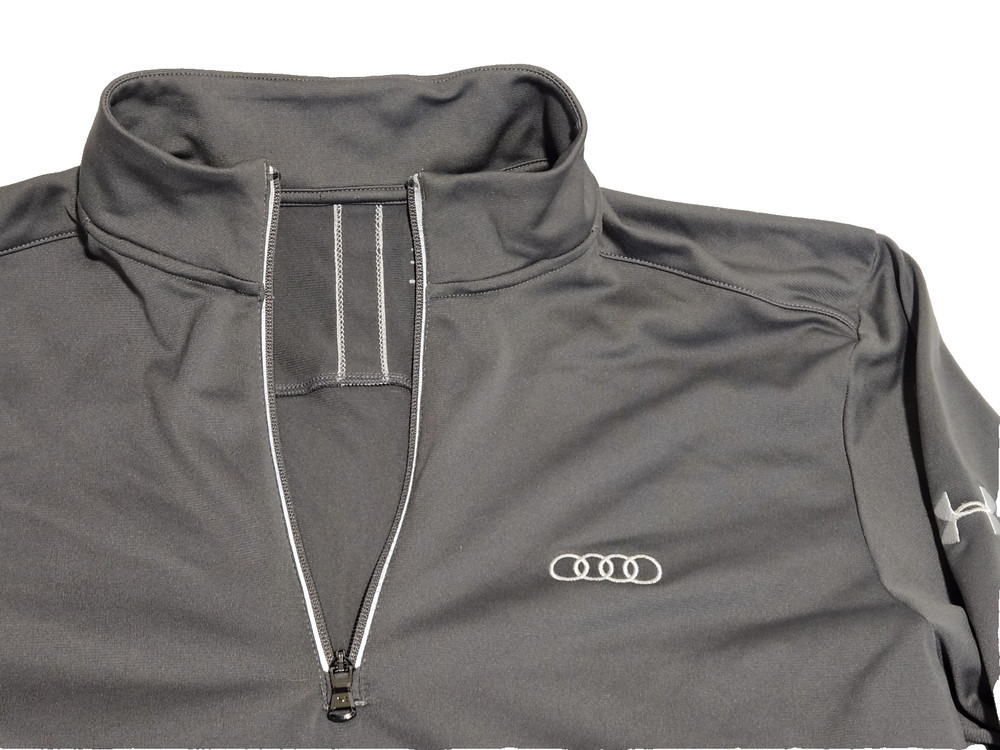 Men's XL Audi Gray Sport Pullover, Comfortable, Great Logo Work, By Under Armor