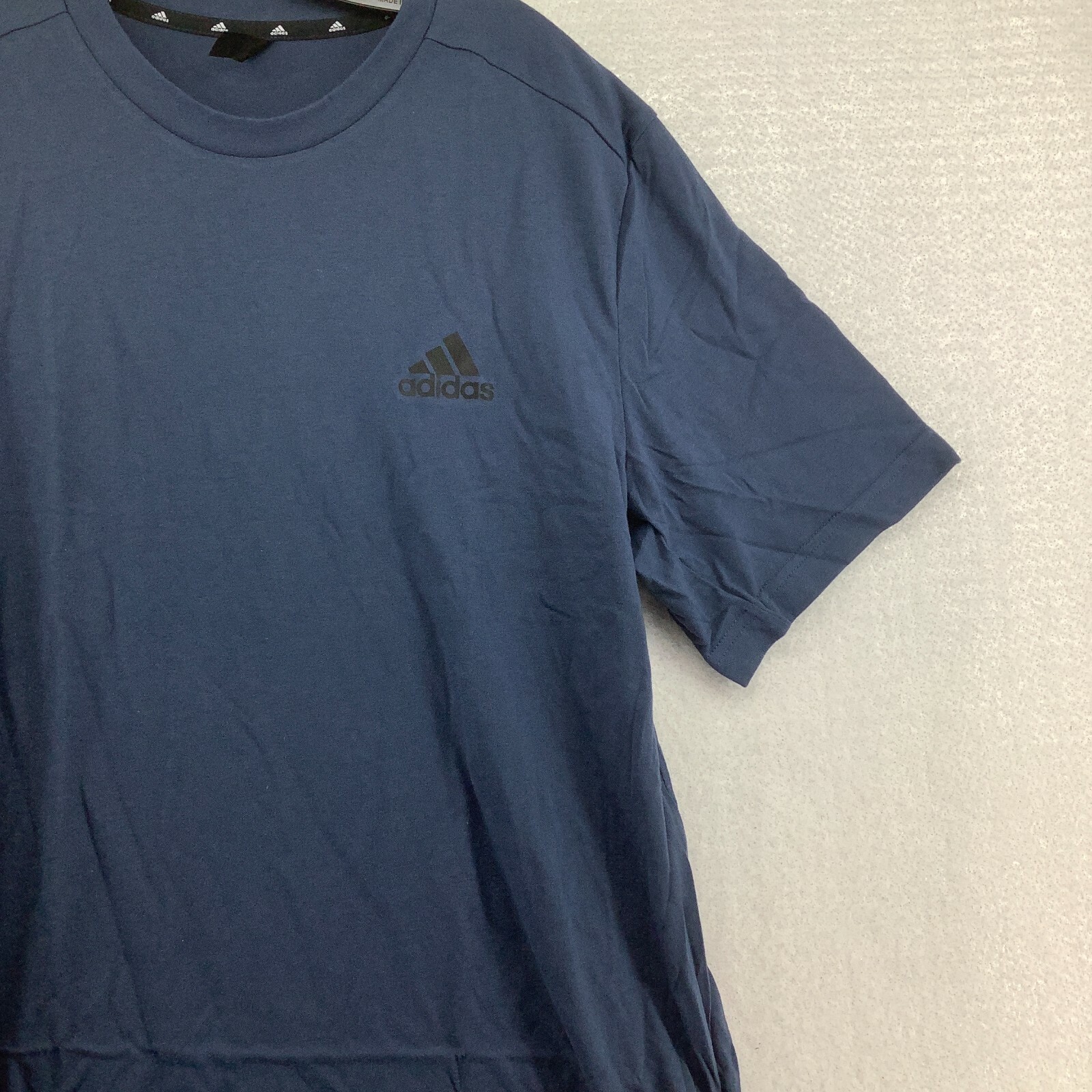 Adidas Mens Aeroready Crew Neck Short Sleeves Navy Blue T Shirt Size Large gallery