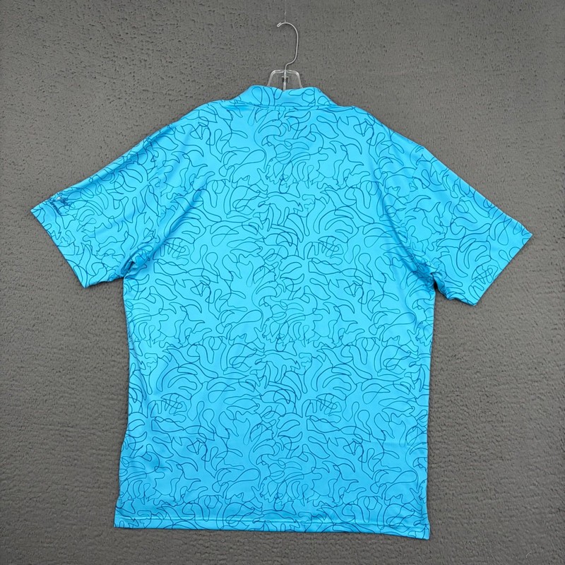 Dunning Golf Polo Shirt Mens 2XL Blue Abstract Desert Springs Embroidered Preppy gallery