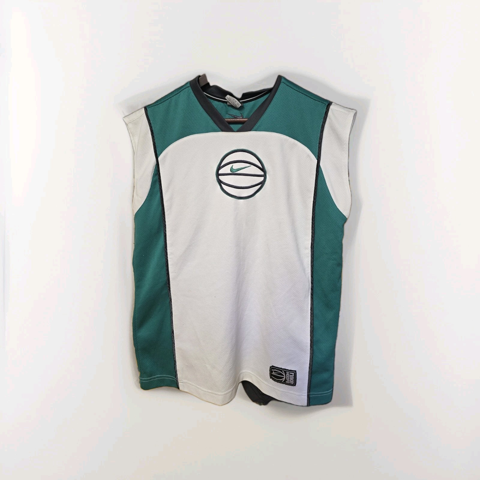 Vintage Nike Hoops Basketball Jersey Tank Top Center Swoosh Mens XL (Large Fit) gallery