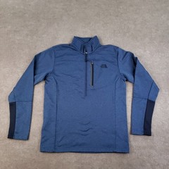 North Face Sweatshirt Mens Small Blue Pullover Fleece 1/4 Zip Hiking Lightweight