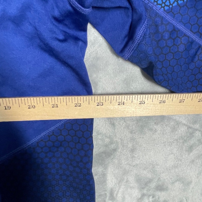 Nike Pro Hyperwarm Mens XL Blue Honeycomb Long Sleeve Compression Training Top gallery