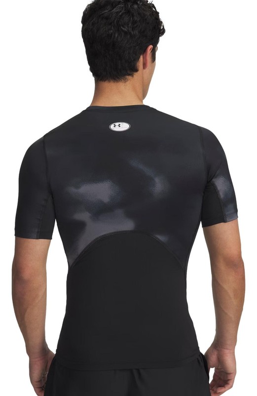 Under Armour Men's UA Heatgear Printed Compression Shirt (Black) 1383321-003 gallery