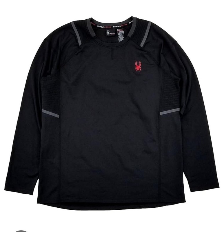 Spyder Mens Blazing Black Stretch Quick Dry Active Long Sleeve Shirt X-Large gallery