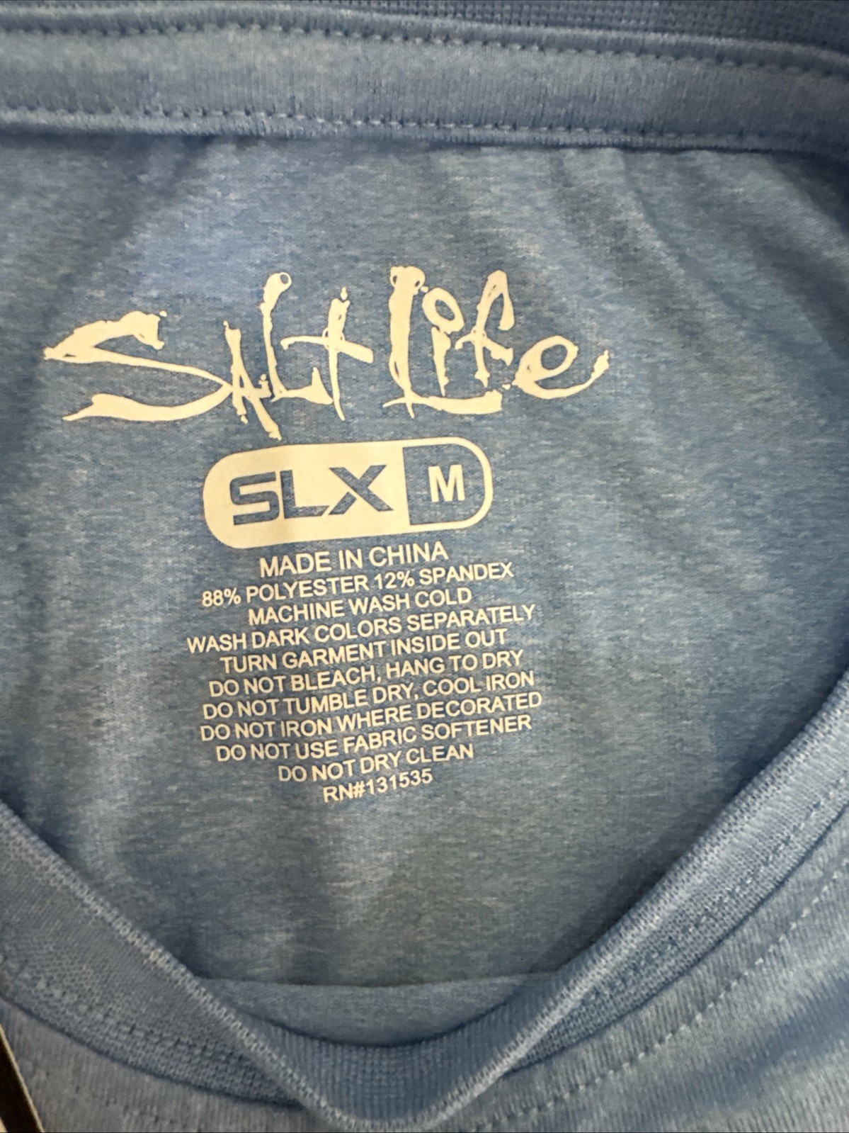 Men’s Medium Salt Life Performance SLX Blue Long Sleeve Fishinf Shirt gallery