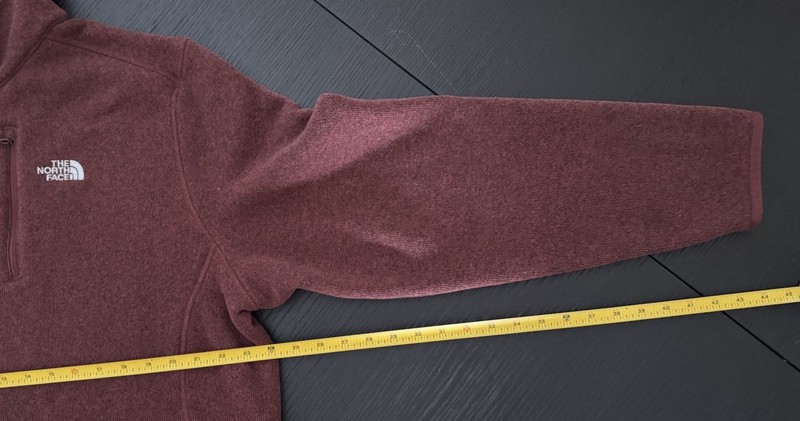 The North Face Maroon 1/4 Zip Sherpa Lined Pullover Men’s XL gallery