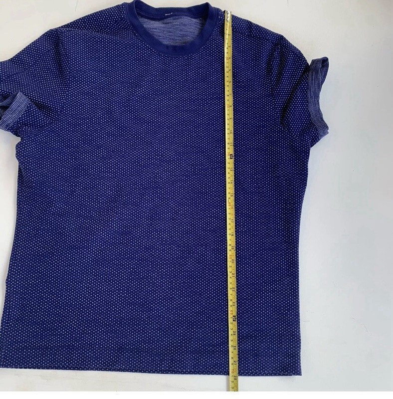 Lululemon Mens L ? Blue Thick Roll Out Crew Hero Short Sleeve Shirt Stretch gallery