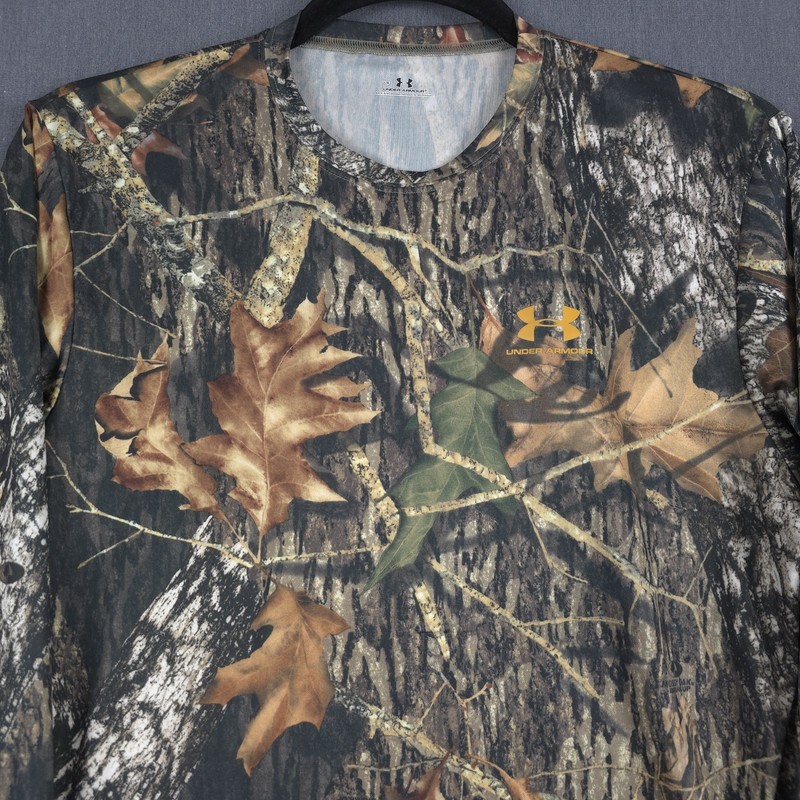 Under Armour Hunting Performance Shirt Mens Large Mossy Oak Break Up Long Sleeve gallery