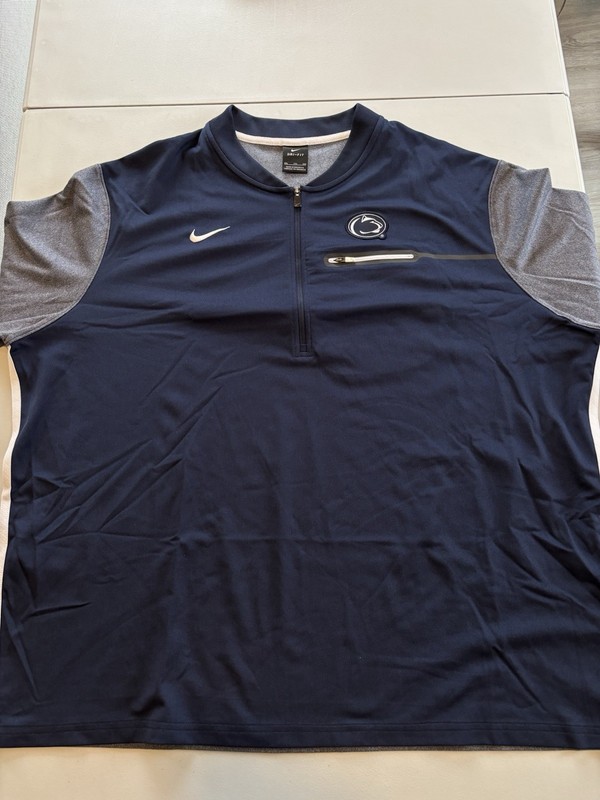 Nike Dri-Fit 1/4 Zip Pullover NCAA Penn State Nittany Lions Men's 2XL EUC gallery
