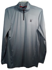Spyder Men’s Active 1/4 Zip Performance Pullover Gray Lightweight Long Sleeve