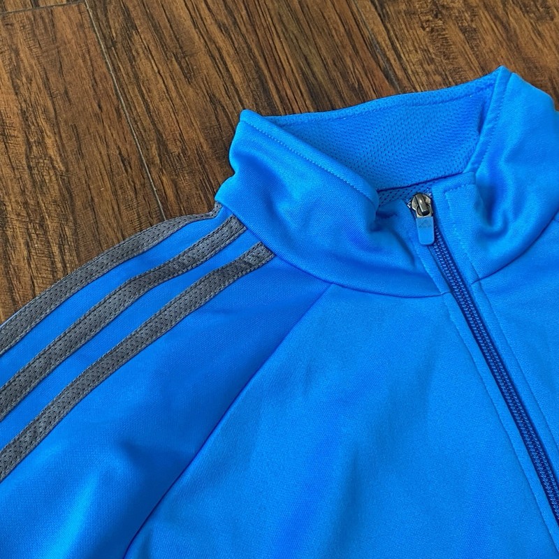 Adidas XL X-Large CLIMACOOL Blue Dominator Jacket Full Zip Pool/Lead Men's gallery