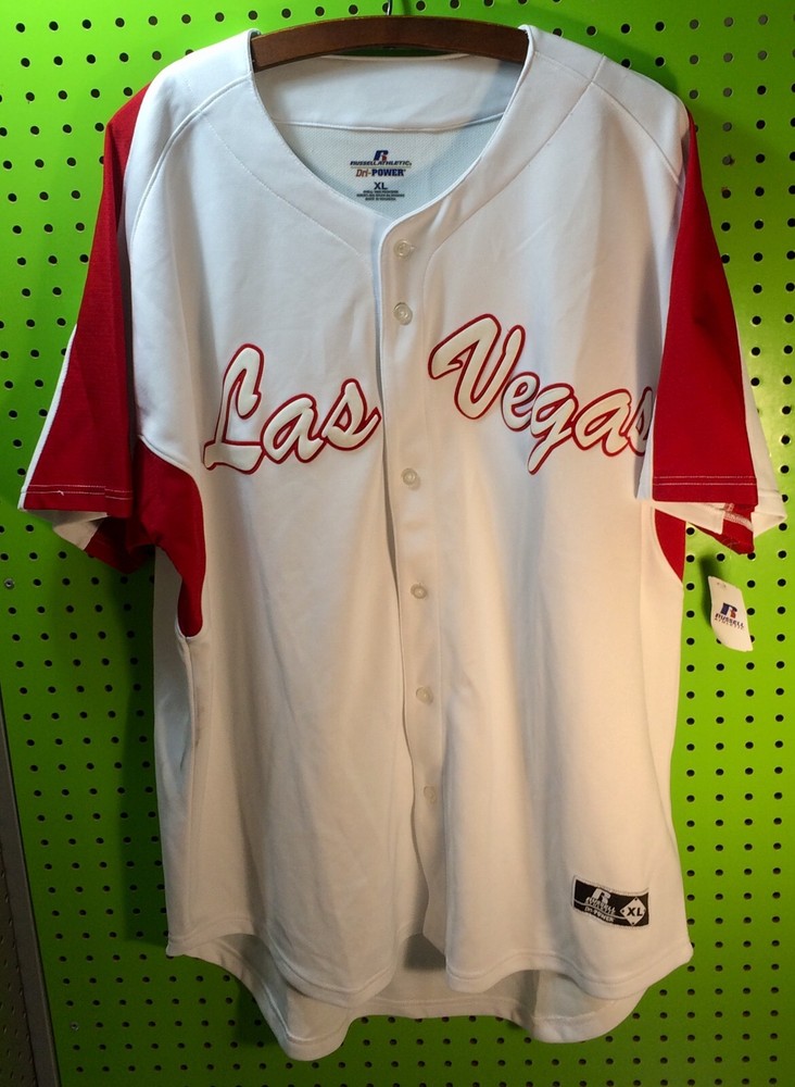 2 Las Vegas XL Jersey Lot Red Russell Athletic Dri Power & Blue LULU