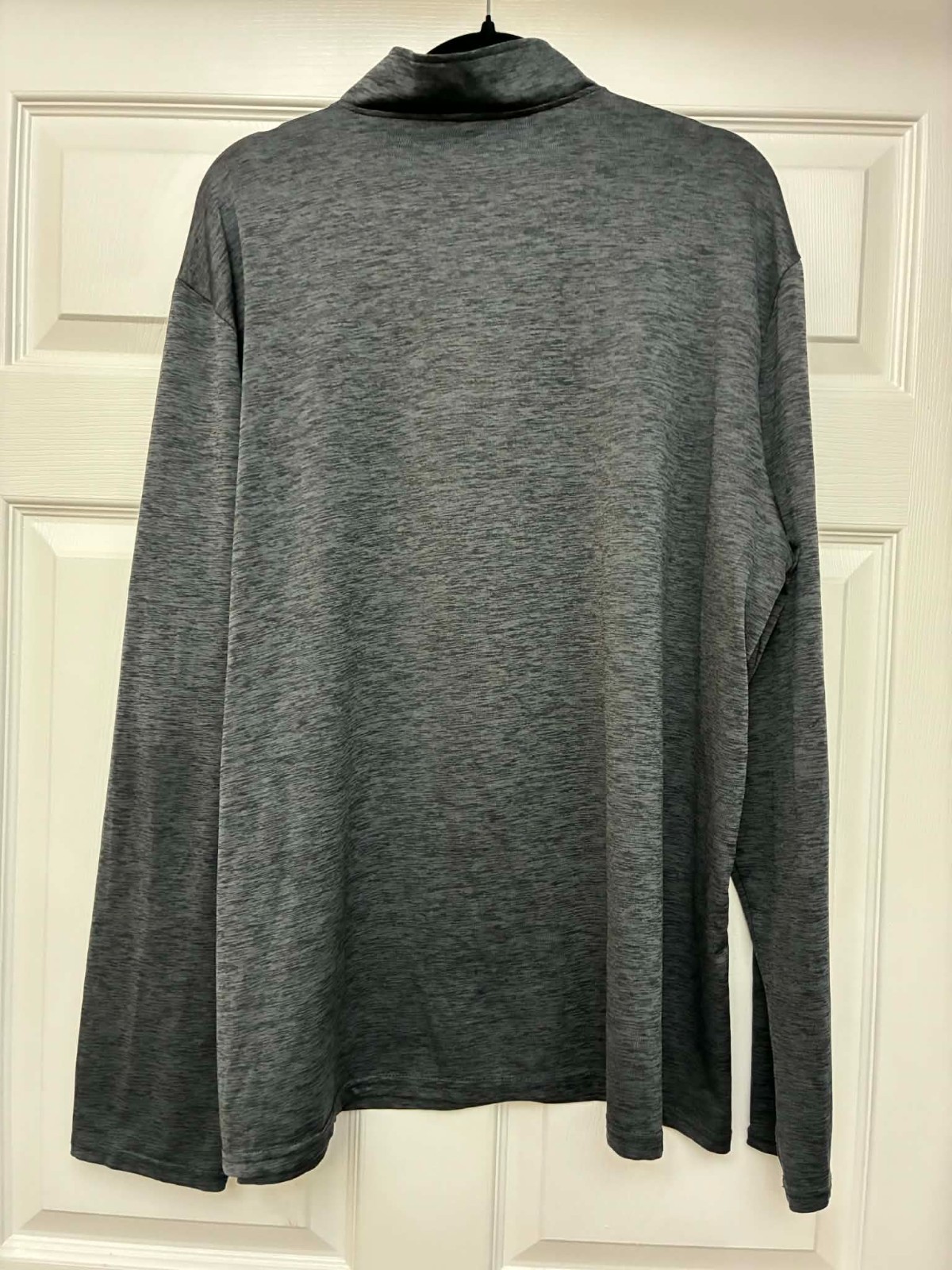 Real Essentials Men’s Heather Gray Quarter Zip Pullover Long Sleeve Athletic gallery