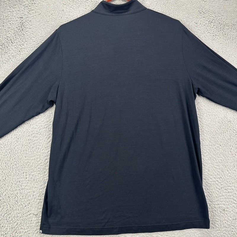 Travis Mathew Shirt Pullover Mens Medium Black Quarter Zip Lightweight Stretch gallery