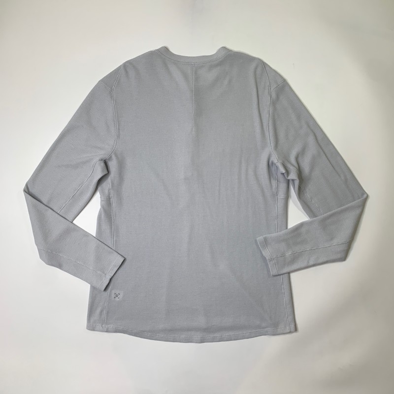 Lululemon Shirt Mens Large Lighthouse Shift Stich Henley Waffle Knit Long Sleeve gallery