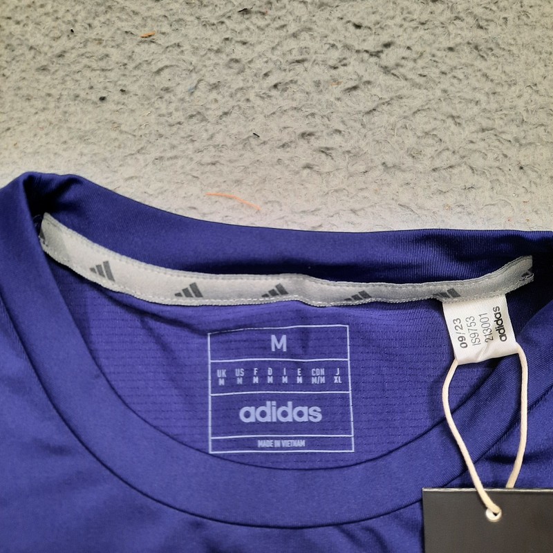 Adidas Fielder's Choice 3/4 Sleeve Shirt Men's Medium Purple Baseball IS9753 gallery