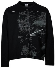 NWT Nike Street Vision Long Sleeve Black Mesh Oversized II0631-010 Men’s Size L