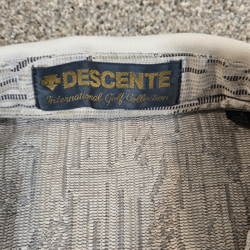 Descente International Collection Golf Polo Shirt Men's Size L , Abstract gallery