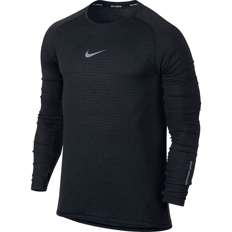 Nike Men's AeroReact Long Sleeve Running Top Shirt Dri-Fit w thumbholes gallery