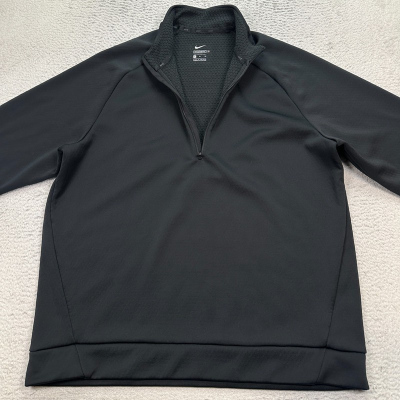 Nike Therma Sphere Jacket Men's Size XL Black 1/4 zip grid fleece gallery