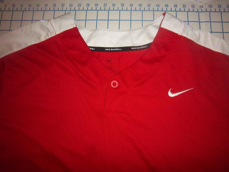 MENS 2XLARGE RED/WHITE NIKE BASEBALL ATHLETIC SS SHIRT - NWT gallery